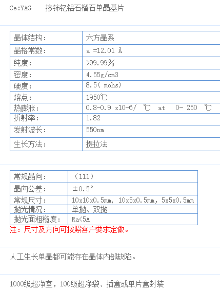 摻鈰釔鋁石榴石