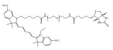 熒光染料Cy5-PEG-Biotin/聚乙二醇-生物素，分子量PEG:1000的參數(shù)及結(jié)構(gòu)式