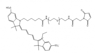 熒光染料Cy5-PEG-maleimide/聚乙二醇-馬來酰亞胺參數及結構式解析