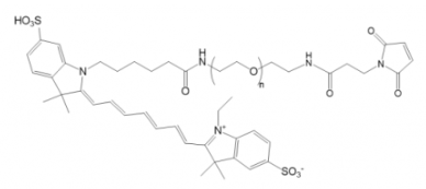 熒光染料Cy7-PEG-Mal/maleimide，Cy7-聚乙二醇-馬來酰亞胺，Ex/Em(nm) 755/787