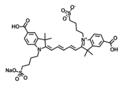水溶性熒光染料diSulfo-Cy5 bis-carboxylic acid/COOH/羧基羧酸，溶解度 water,alcohols, DMSO, DMF