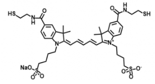 水溶性二磺酸基Cy5-二巰基，diSulfo-Cy5 bis-Thiol/SH的物化性質及結構式解析