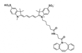 水溶性二磺酸基熒光染料diSulfo-Cy5 DBCO/二苯基環辛炔(Methyl甲基)，Ex/Em(nm) 646/662