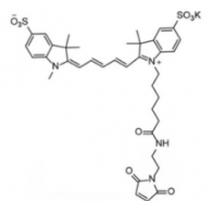 水溶性二磺酸基熒光染料diSulfo-Cy5 maleimide/馬來酰亞胺，CAS:2130955-10-9 是什么顏色？