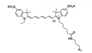 水溶性二磺酸diSulfo-Cy7 azide/N3/疊氮(Ethyl，乙基)，激發發射波長Ex/Em(nm) 750/773