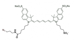 水溶性吲哚菁綠熒光染料diSulfo-ICG azide/N3/疊氮，激發(fā)發(fā)射波長(zhǎng)Ex/Em(nm) 751/830