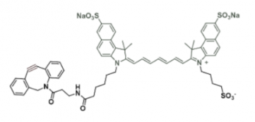 水溶性吲哚菁綠熒光染料disulfo-ICG DBCO/二苯基環辛炔，激發發射波長Ex/Em(nm) 751/830