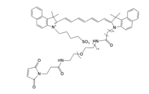 熒光染料ICG-PEG-maleimide/MAL，吲哚菁綠-聚乙二醇-馬來酰亞胺產品介紹及結構式解析