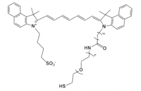 熒光染料ICG-PEG-SH，吲哚菁綠-聚乙二醇-巰基的溶解度 alcohols, DMSO, DMF