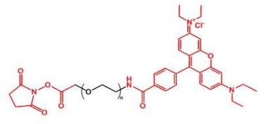 熒光標記羅丹明-聚乙二醇-活性酯，Rhodamine-PEG-NHS ester，RB-PEG-SC