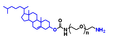 CHOL-PEG2000-NH2，膽固醇聚乙二醇氨基，Cholesterol-PEG-Amine 