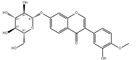 ROS活性氧Calycosin-7-glucoside,毛蕊異黃酮苷,CAS：20633-67-4