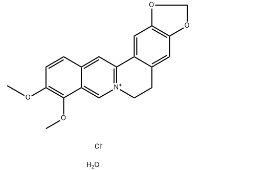 CAS：68030-18-2，Berberine chloride hydrate，鹽酸黃連素水合物活化氧材料