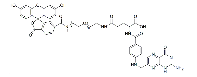 熒光素-聚乙二醇-葉酸，FITC-PEG-FA，Fluorescein-PEG-Folic Acid