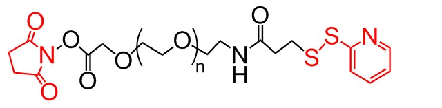 NHS-PEG-OPSS 、琥珀酰亞胺酯 聚乙二醇 巰基吡啶，NHS聚乙二醇OPSS