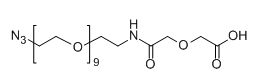 2-((Azido-PEG9-carbamoyl)methoxy)acetic acid；O-(2-疊氮基)-O-[2-(二羥乙酰基-氨基)乙基]八聚乙二醇