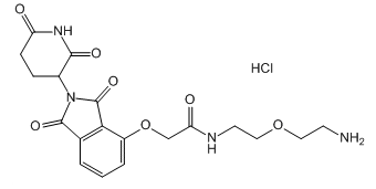 Thalidomide-O-amido-PEG1-NH2.HCl，2204226-02-6，沙利度胺-O-酰胺-一聚乙二醇-氨基鹽酸鹽