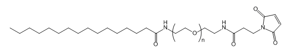 Palmitic acid-PEG-Mal；軟脂酸-聚乙二醇-馬來酰亞胺；Palmitic acid-PEG-Maleimide