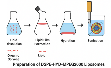 DSPE-HYD-MPEG2000脂質體制備示意圖