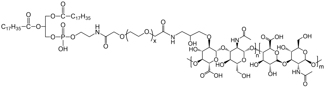 DSPE-PEG2000-HA，透明質酸修飾磷脂-聚乙二醇共聚物