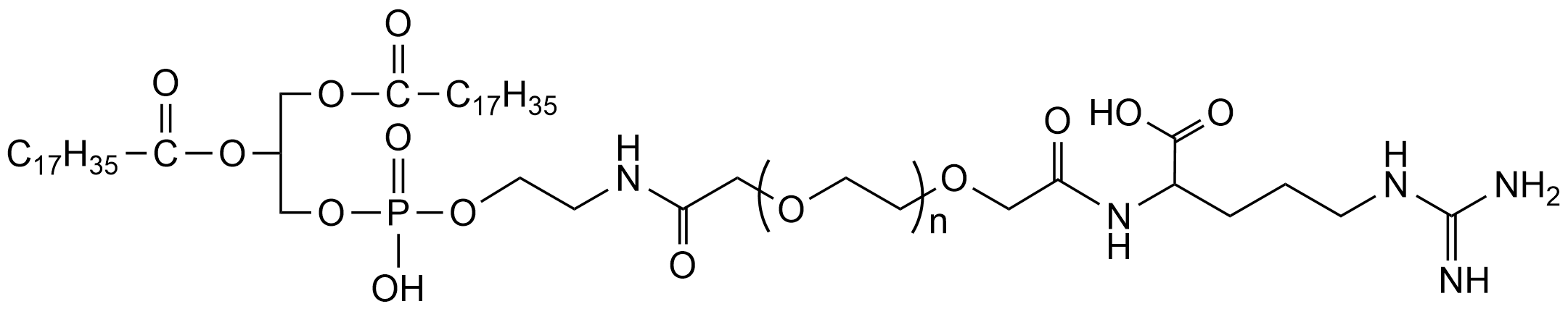 DSPE-PEG2K-L-Arg，磷脂-聚乙二醇-精氨酸