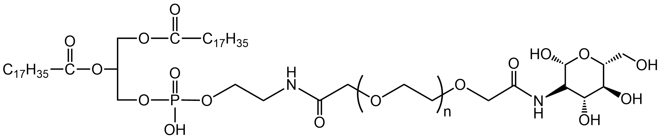 DSPE-PEG2000-Glucose，葡萄糖修飾磷脂-聚乙二醇衍生物