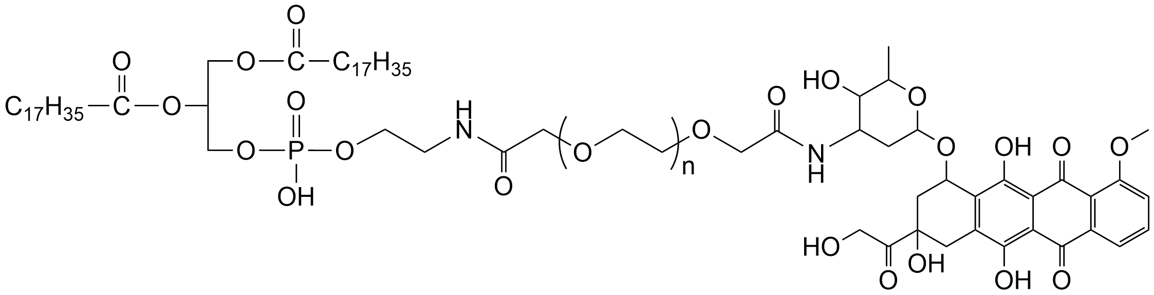 DSPE-PEG-DOX，磷脂-PEG-多柔比星藥物