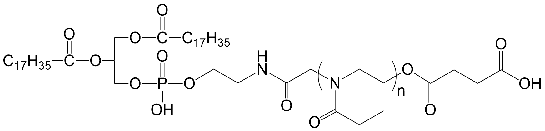 DSPE-PEOz-COOH，磷脂-聚(2-乙基-2-噁唑啉)-羧基